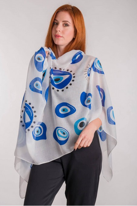 SCARF WITH EVIL EYE
