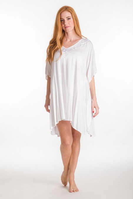 KAFTAN SHORT VISCOSE WITH EMBROIDERY