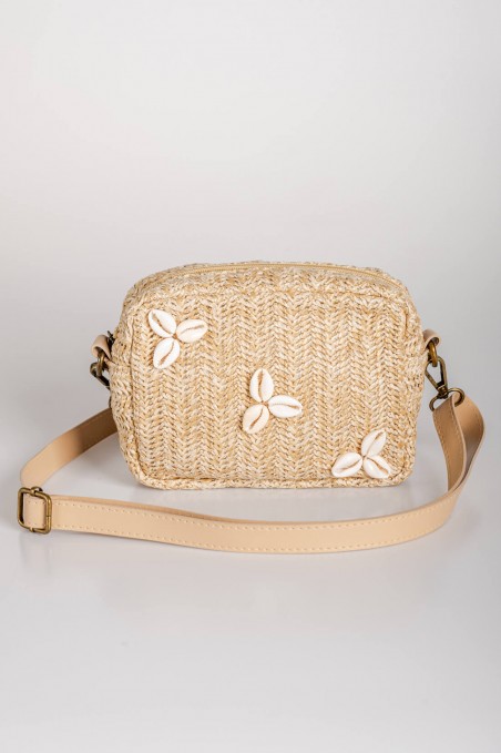 CROSSBODY BAG WITH SHELL AND ZIPPER